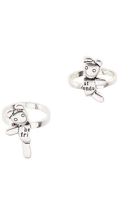 Anillos Marc Jacobs Friendship Set Mujer Plateadas | Peru-13752