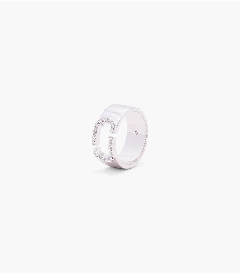 Anillos Marc Jacobs The J Marc Crystal Mujer Plateadas | Peru-57032