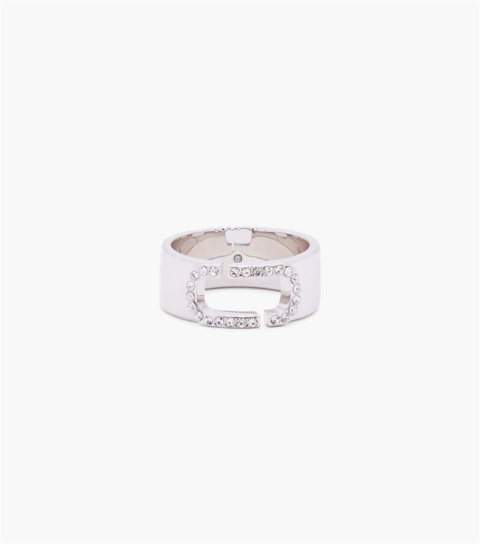 Anillos Marc Jacobs The J Marc Crystal Mujer Plateadas | Peru-57032