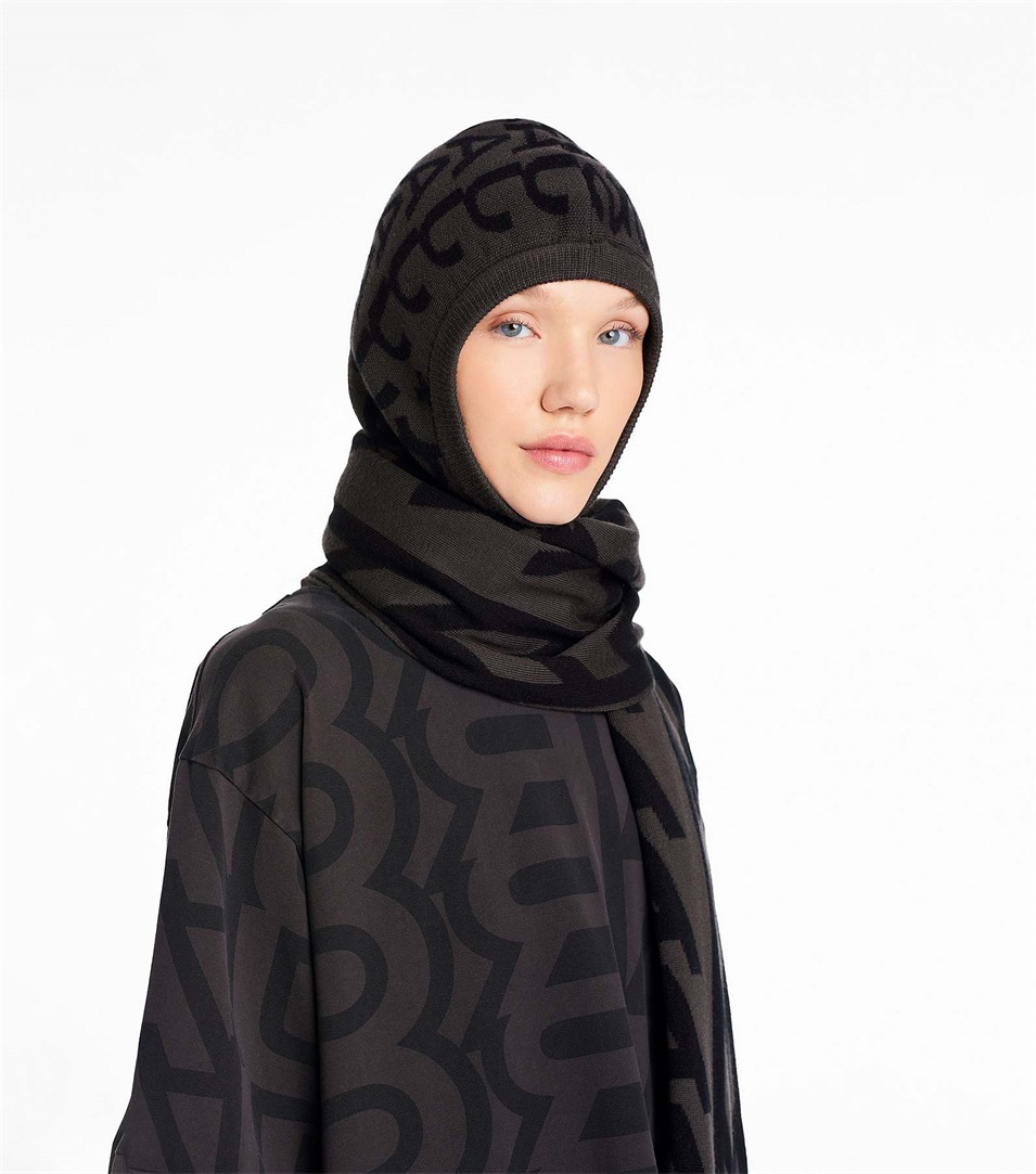 Balaclava Marc Jacobs The Monogram Mujer Negras Gris | Peru-02634