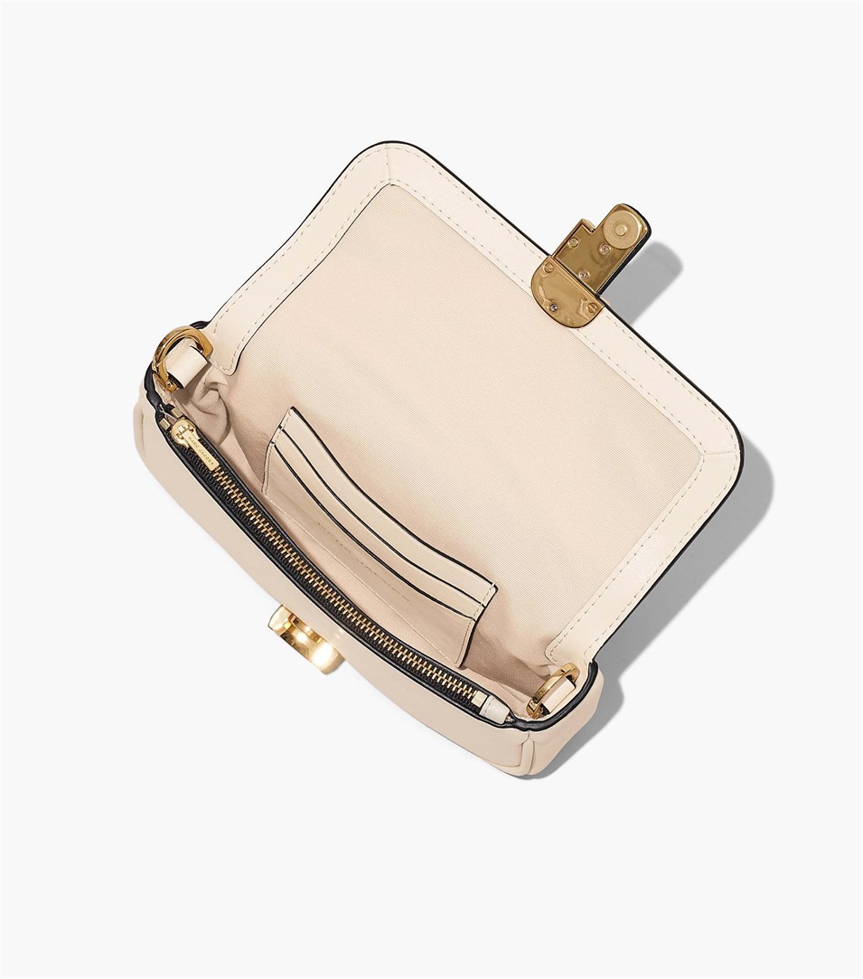 Bolsa De Hombro Marc Jacobs The J Marc Mini Mujer Blancas | Peru-31807