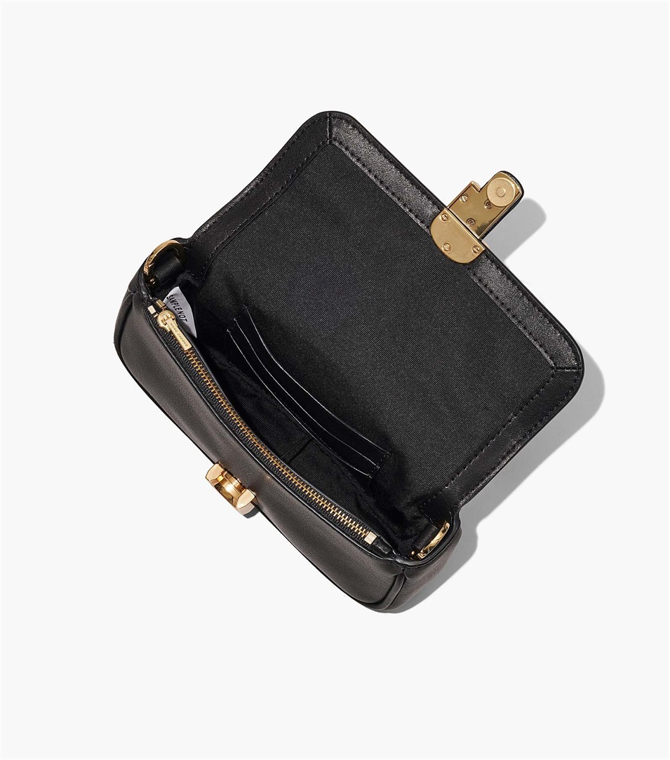 Bolsa De Hombro Marc Jacobs The J Marc Mini Mujer Negras | Peru-67291