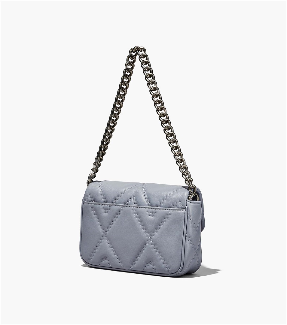 Bolsa De Hombro Marc Jacobs The Quilted Leather J Marc Mujer Gris | Peru-59164