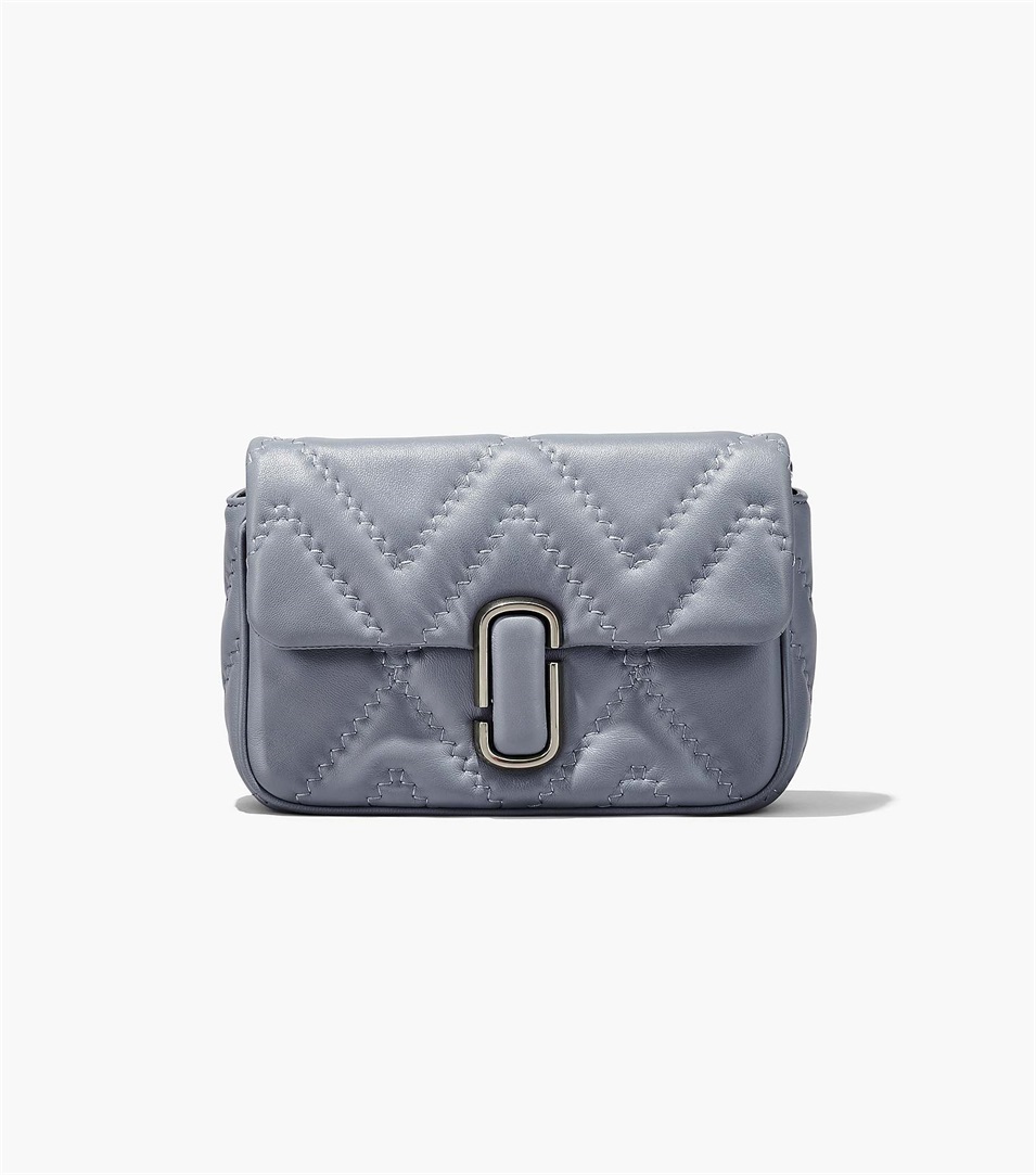 Bolsa De Hombro Marc Jacobs The Quilted Leather J Marc Mujer Gris | Peru-59164