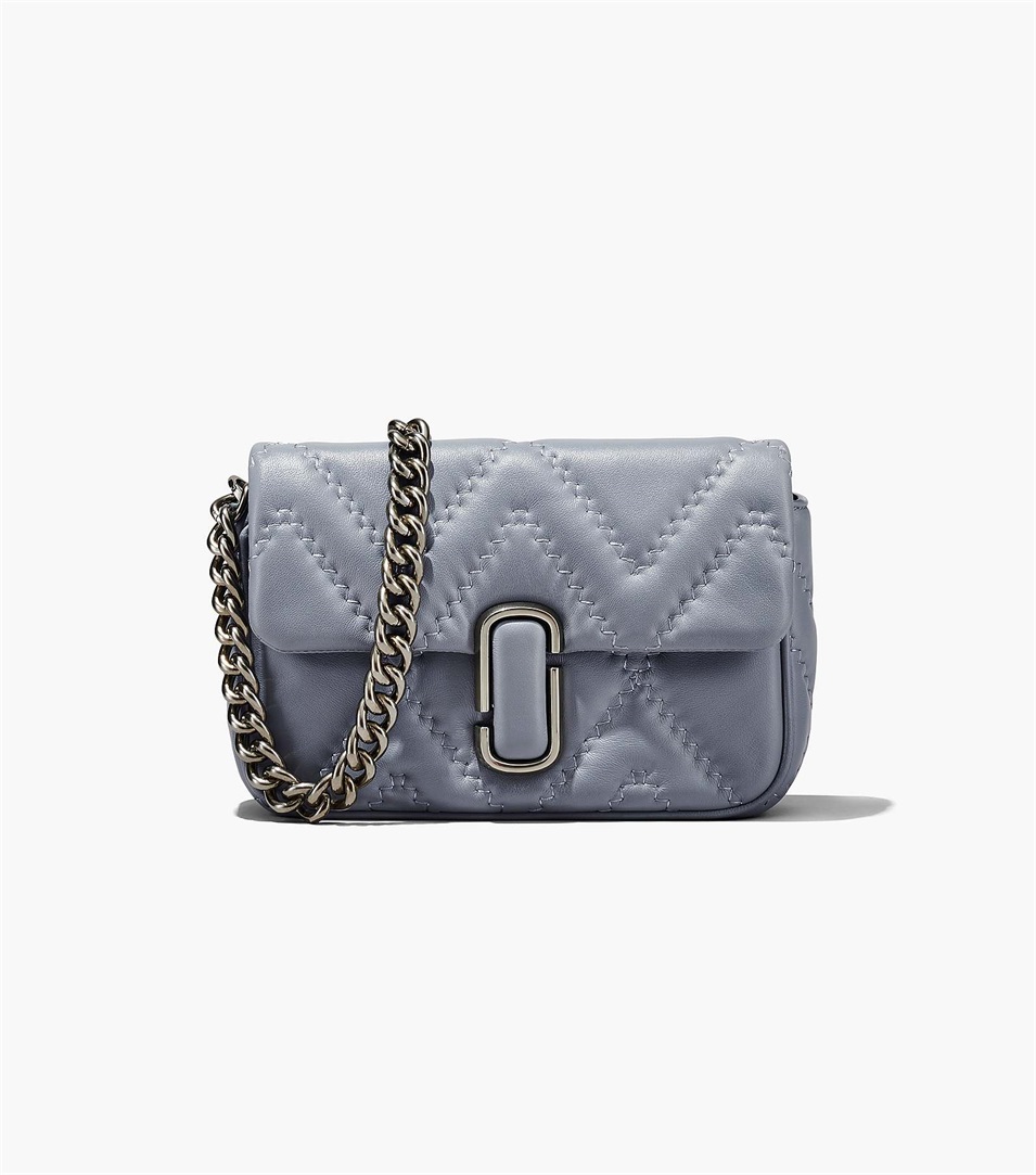 Bolsa De Hombro Marc Jacobs The Quilted Leather J Marc Mujer Gris | Peru-59164