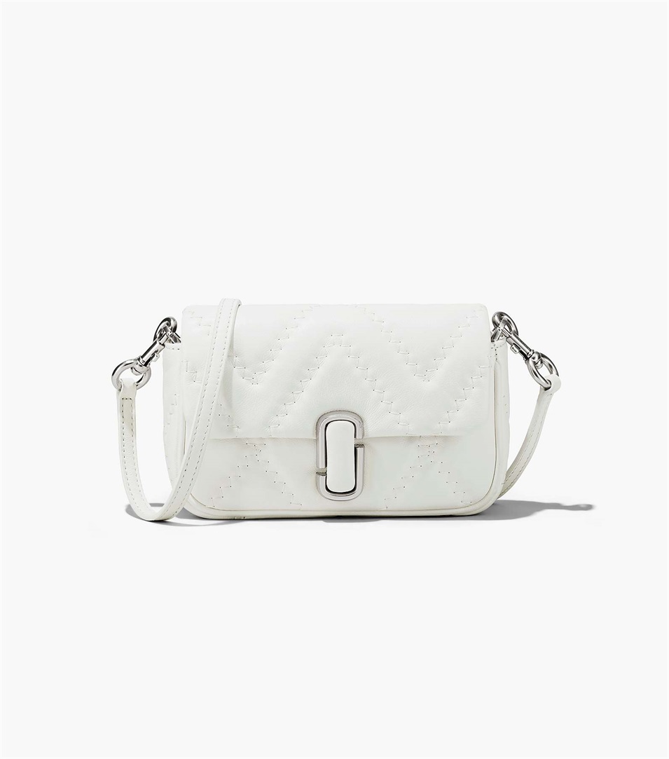 Bolsa De Hombro Marc Jacobs The Quilted Leather J Marc Mini Mujer Gris | Peru-71382