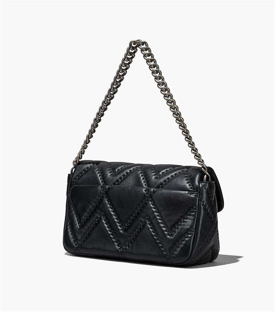 Bolsa De Hombro Marc Jacobs The Quilted Leather J Marc Large Mujer Negras | Peru-74082