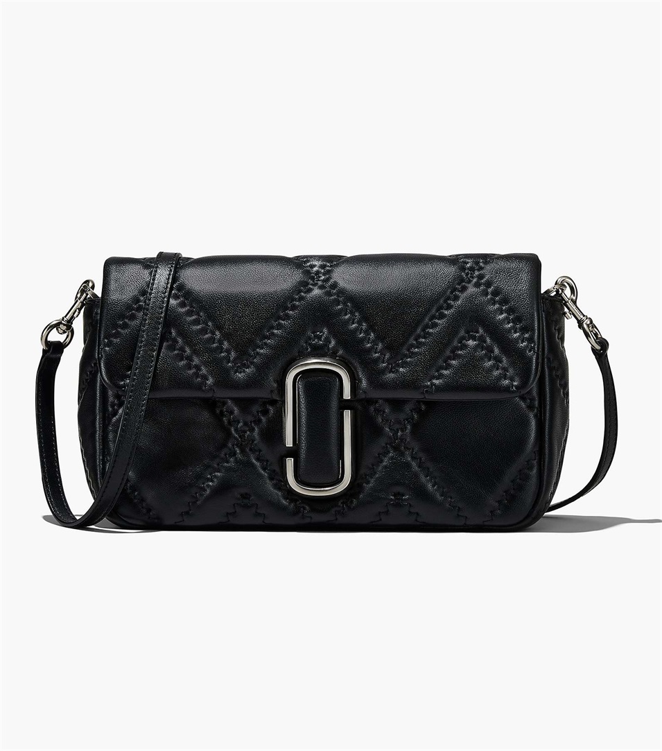 Bolsa De Hombro Marc Jacobs The Quilted Leather J Marc Large Mujer Negras | Peru-74082