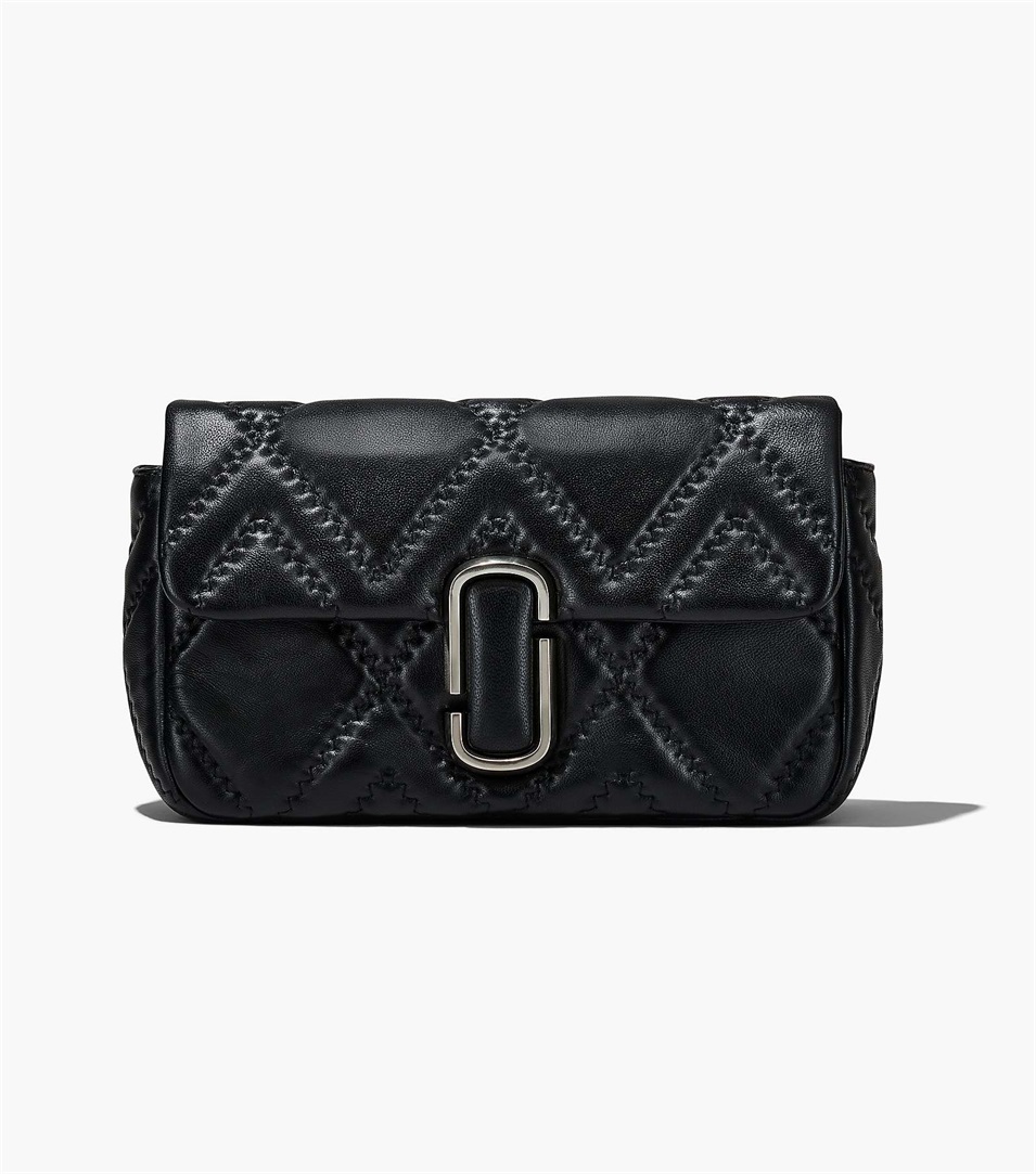 Bolsa De Hombro Marc Jacobs The Quilted Leather J Marc Large Mujer Negras | Peru-74082