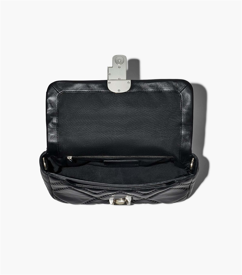 Bolsa De Hombro Marc Jacobs The Quilted Leather J Marc Large Mujer Negras | Peru-74082