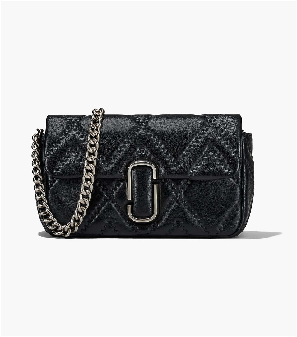 Bolsa De Hombro Marc Jacobs The Quilted Leather J Marc Large Mujer Negras | Peru-74082