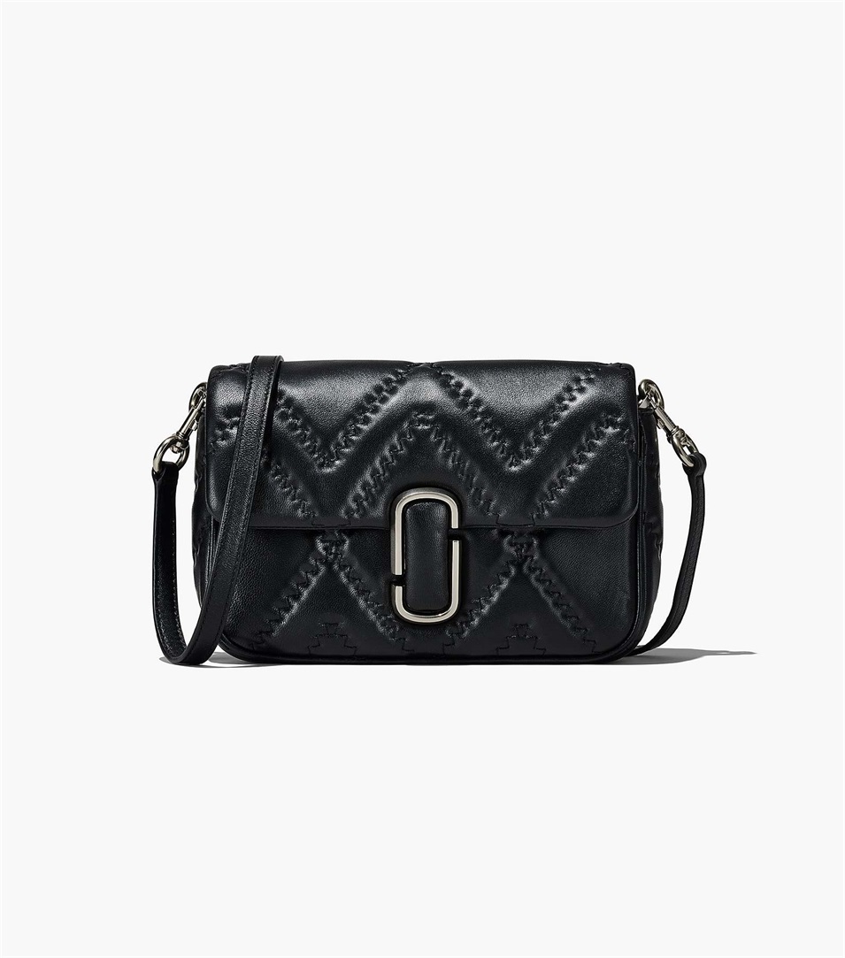 Bolsa De Hombro Marc Jacobs The Quilted Leather J Marc Mujer Negras | Peru-91482