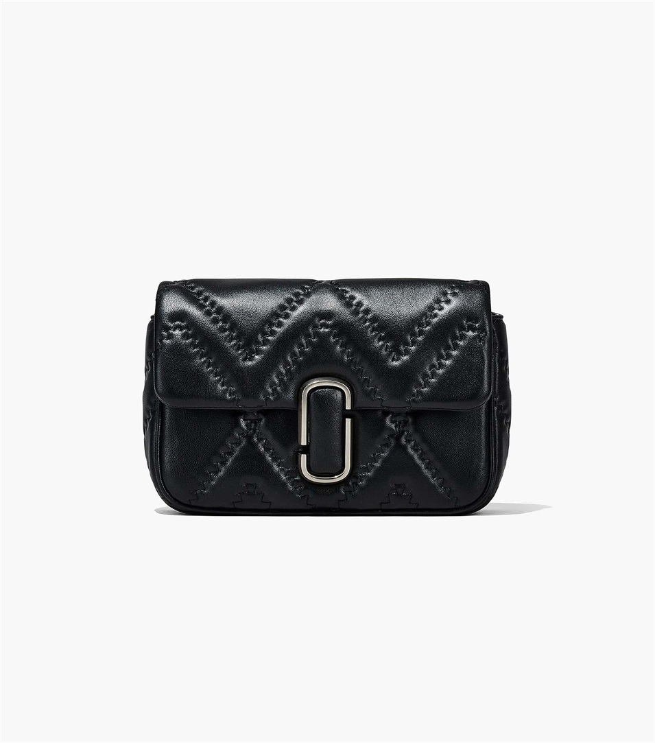 Bolsa De Hombro Marc Jacobs The Quilted Leather J Marc Mujer Negras | Peru-91482