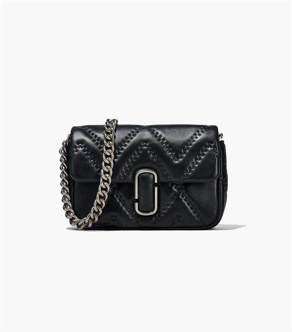 Bolsa De Hombro Marc Jacobs The Quilted Leather J Marc Mujer Negras | Peru-91482