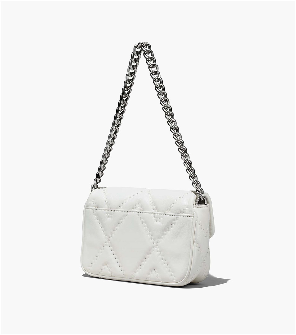 Bolsa De Hombro Marc Jacobs The Quilted Leather J Marc Mujer Gris | Peru-93872