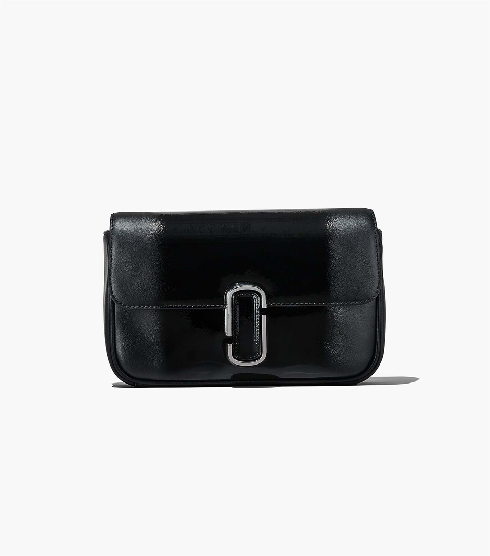 Bolsa De Hombro Marc Jacobs The Shadow Patent Leather J Marc Mujer Negras | Peru-76093