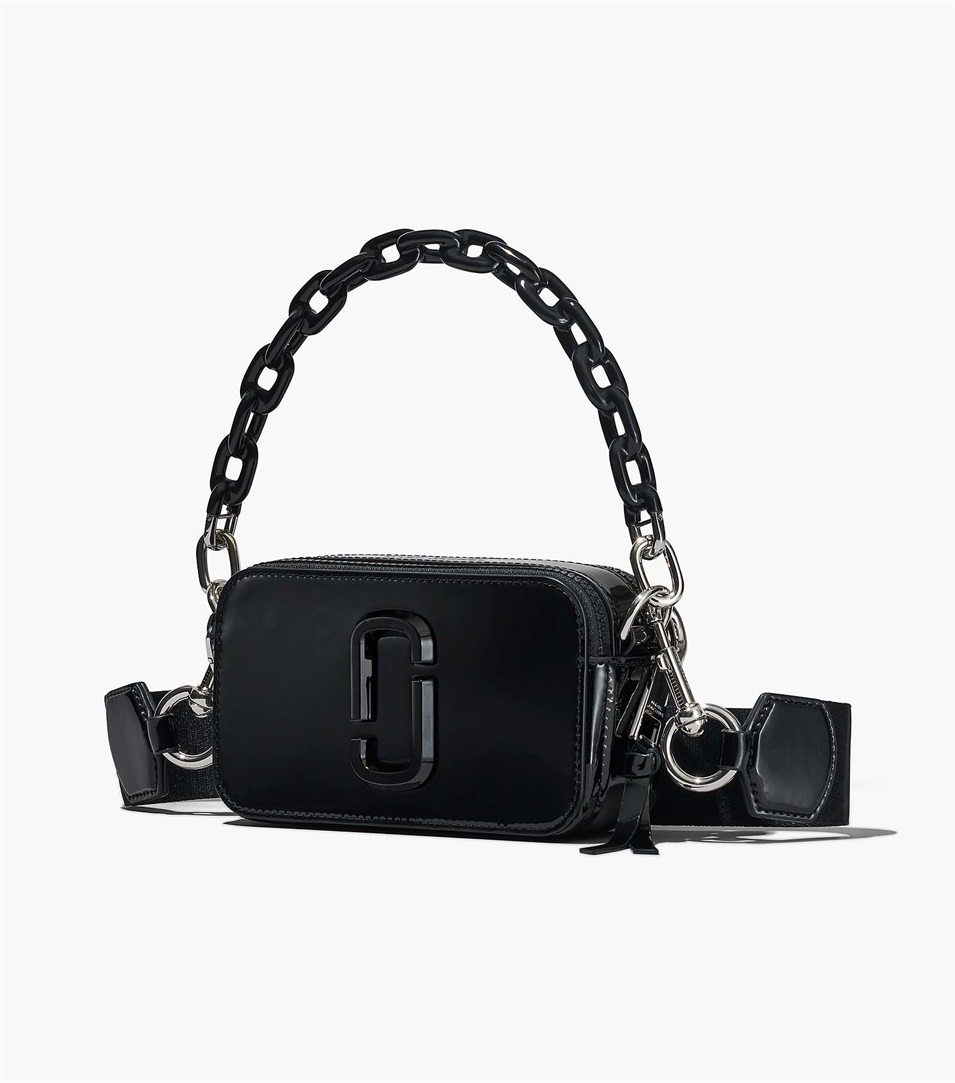 Bolsa Snapshot Marc Jacobs The Patent Leather Mujer Negras | Peru-14076