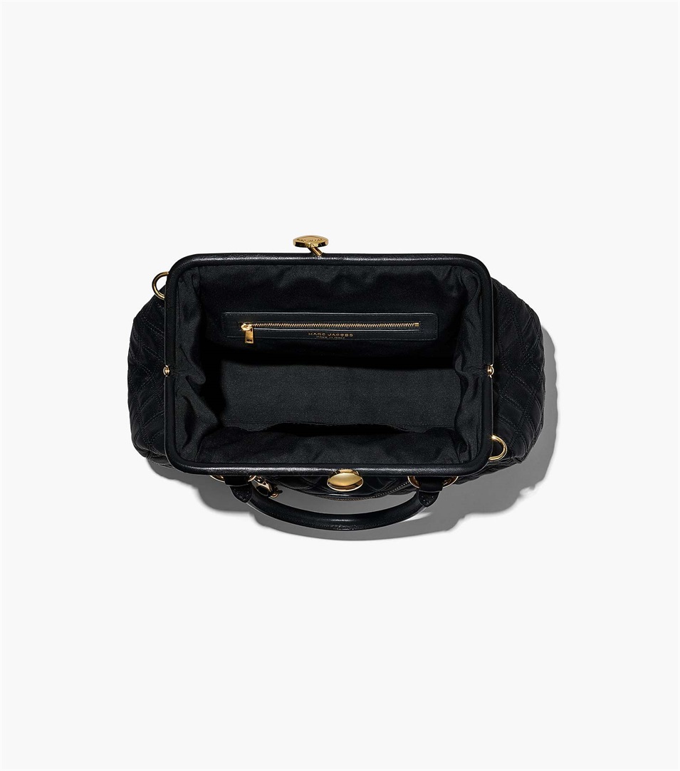 Bolsas Marc Jacobs Re-Edition Quilted Leather Stam Mujer Negras | Peru-67913