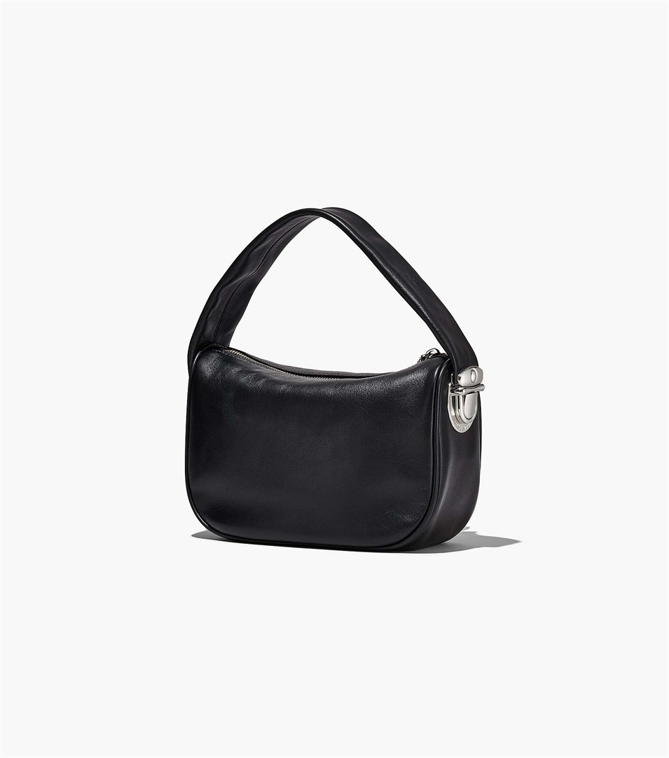 Bolsas Marc Jacobs The Pushlock Mini Hobo Mujer Negras | Peru-07589