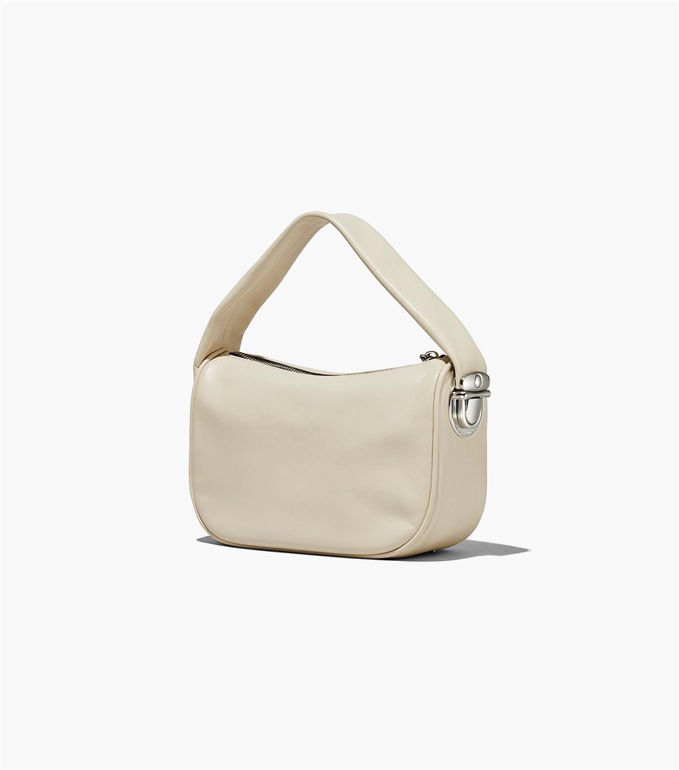 Bolsas Marc Jacobs The Pushlock Mini Hobo Mujer Blancas | Peru-65932