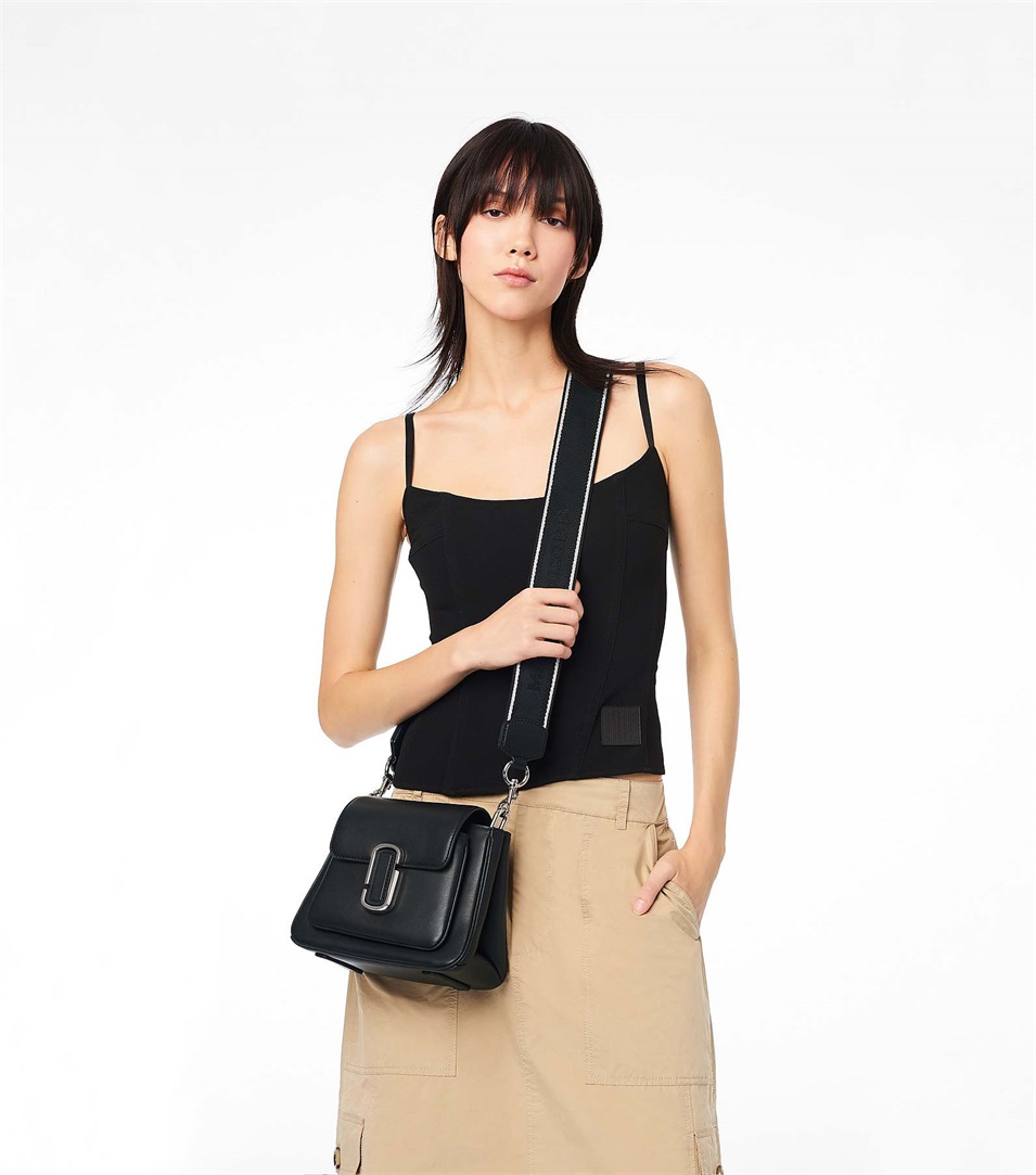 Bolso Satchel Marc Jacobs The J Marc Chain Mini Mujer Negras Plateadas | Peru-42986