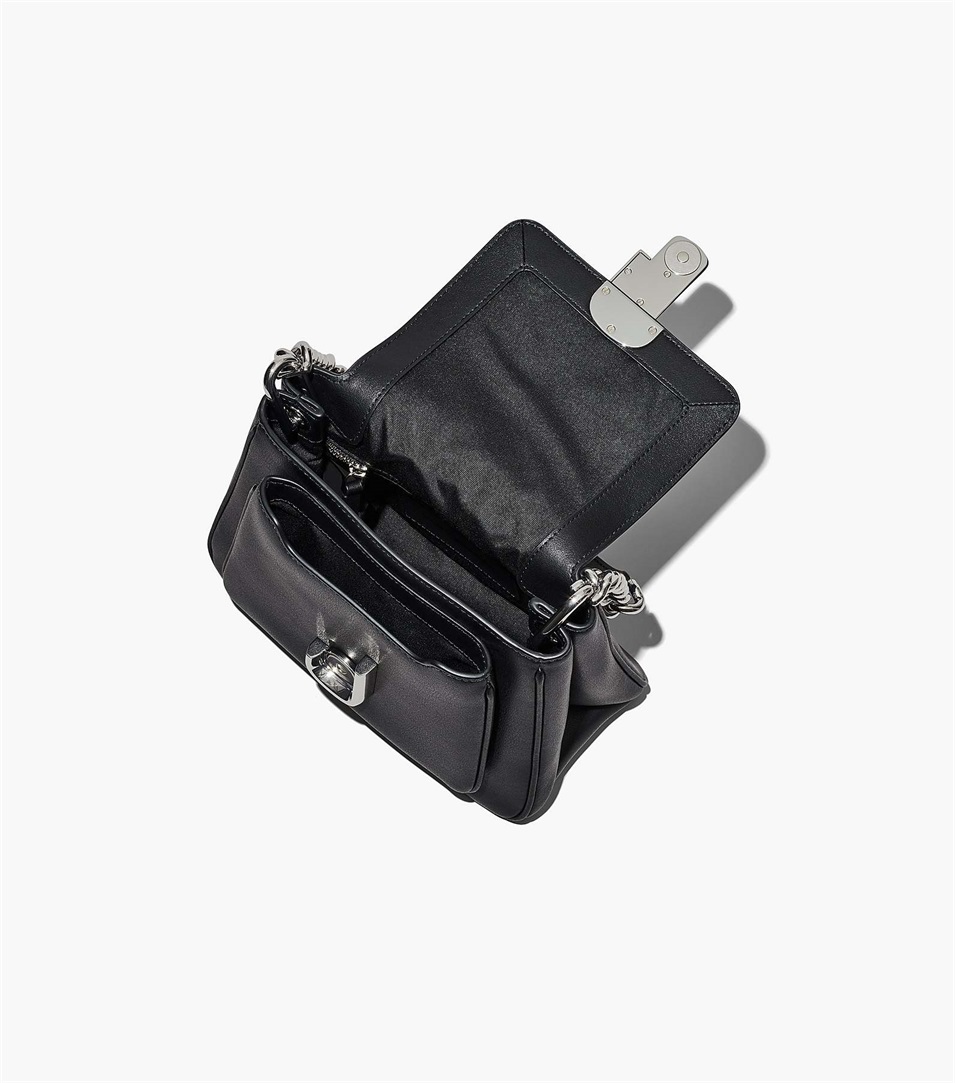 Bolso Satchel Marc Jacobs The J Marc Chain Mini Mujer Negras Plateadas | Peru-42986