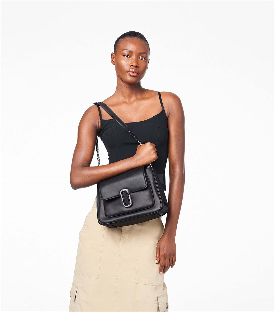 Bolso Satchel Marc Jacobs The J Marc Chain Mujer Negras Plateadas | Peru-72184