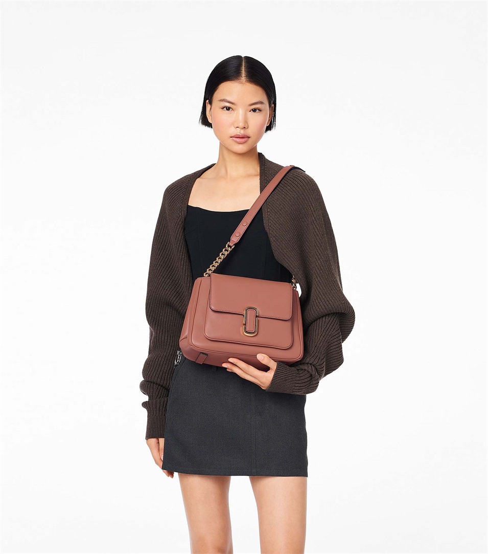 Bolso Satchel Marc Jacobs The J Marc Chain Mujer Chocolate | Peru-87094