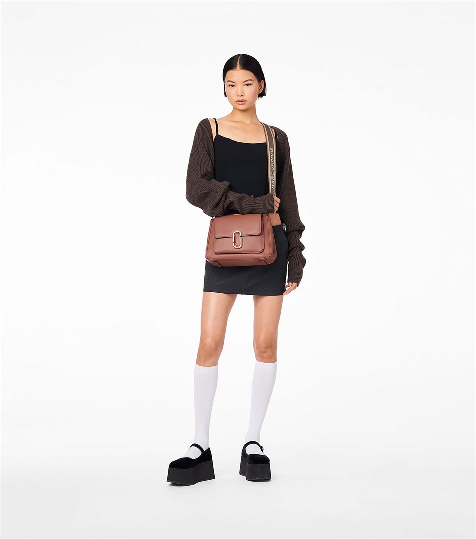 Bolso Satchel Marc Jacobs The J Marc Chain Mujer Chocolate | Peru-87094