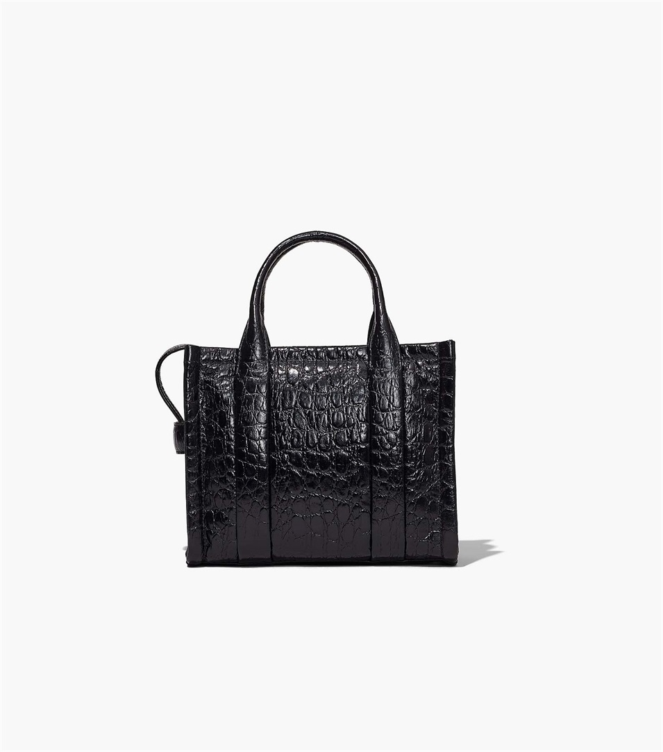 Bolso Tote Marc Jacobs The Croc-Embossed Mini Mujer Negras | Peru-27986