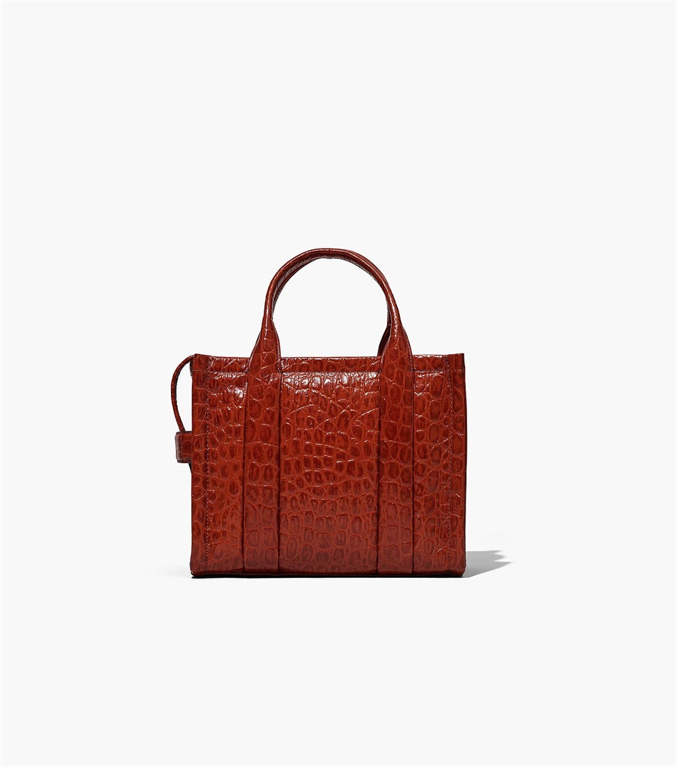 Bolso Tote Marc Jacobs The Croc-Embossed Mini Mujer Marrones Marrones | Peru-30296