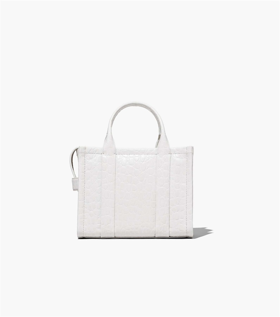 Bolso Tote Marc Jacobs The Croc-Embossed Mini Mujer Blancas | Peru-56193