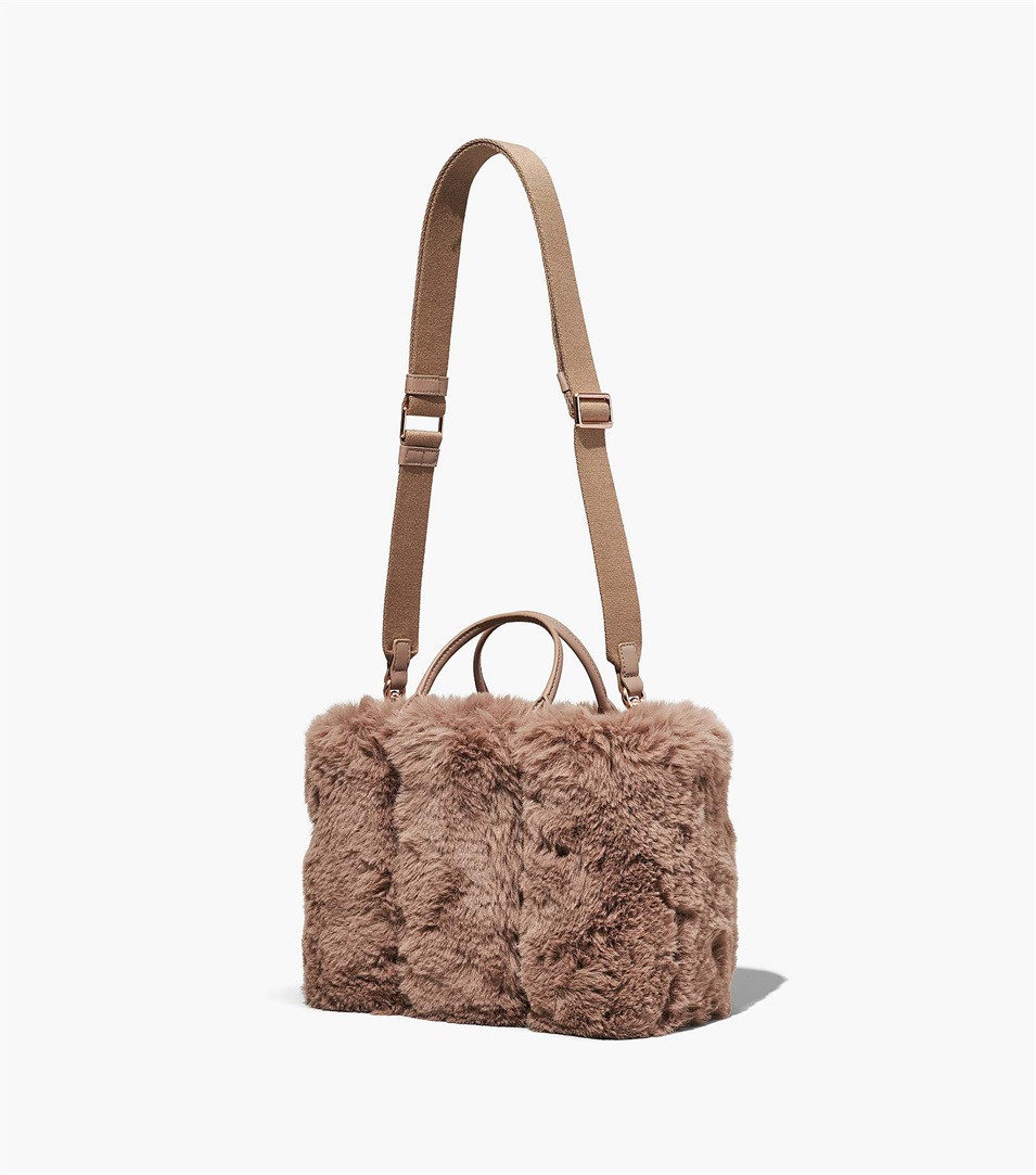 Bolso Tote Marc Jacobs The Faux Fur Mini Mujer Beige | Peru-46730