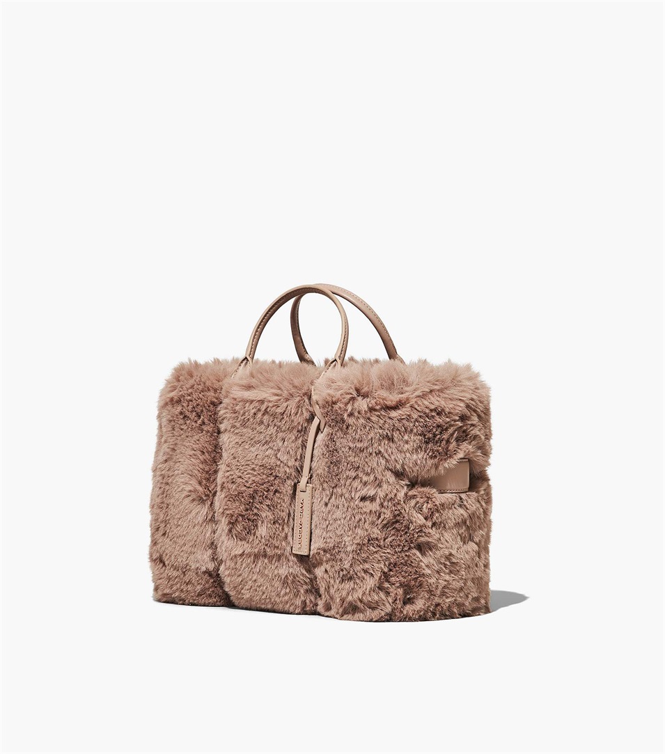 Bolso Tote Marc Jacobs The Faux Fur Mini Mujer Beige | Peru-46730