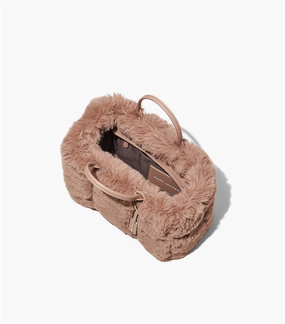 Bolso Tote Marc Jacobs The Faux Fur Mini Mujer Beige | Peru-46730