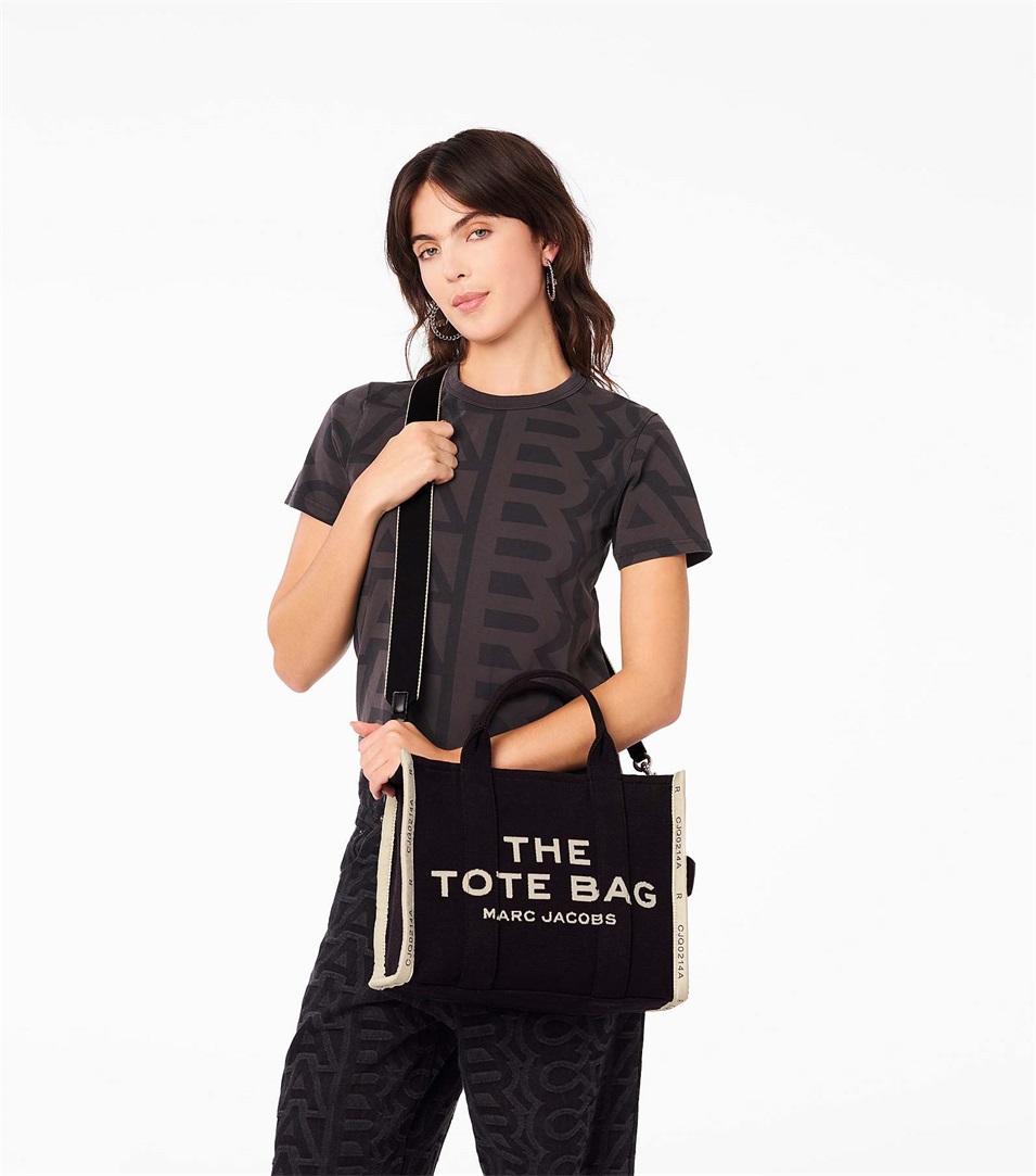 Bolso Tote Marc Jacobs The Jacquard Medium Mujer Negras | Peru-18603