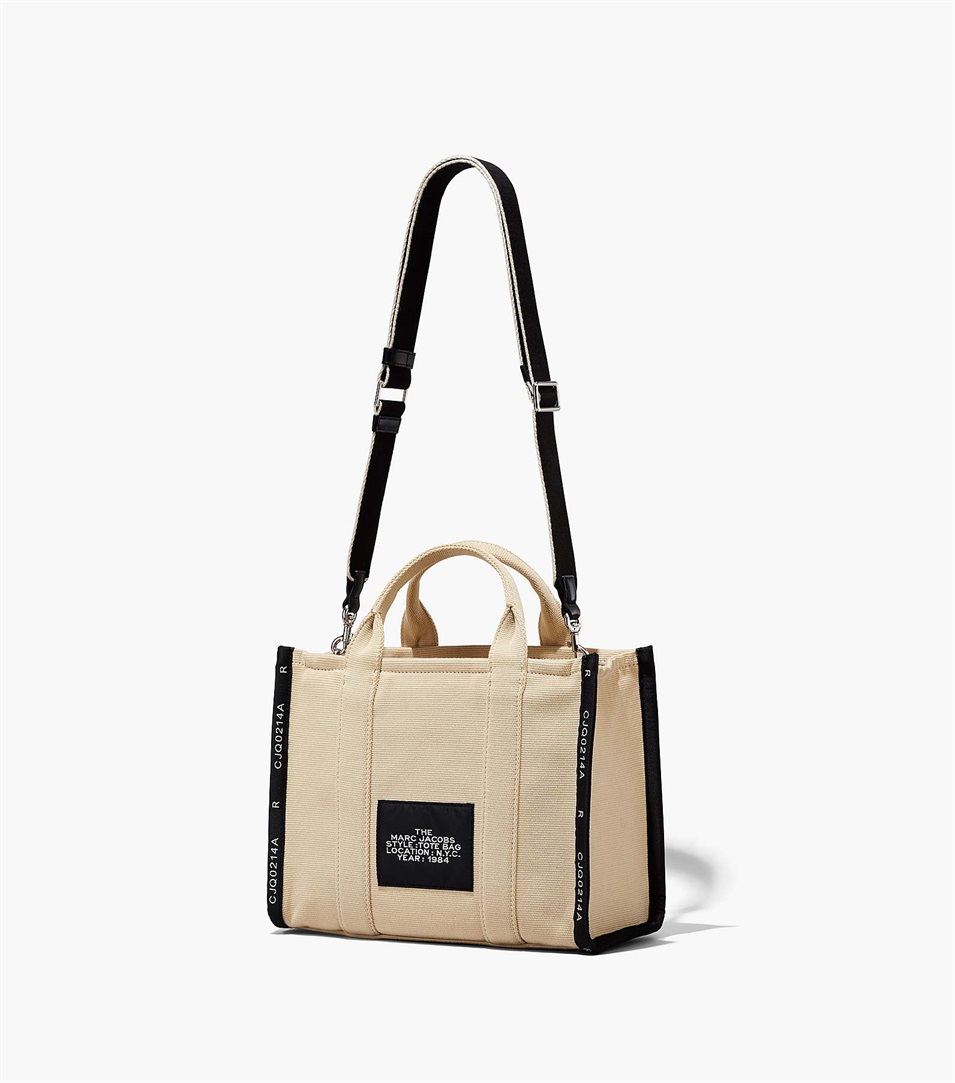 Bolso Tote Marc Jacobs The Jacquard Medium Mujer Beige | Peru-93180