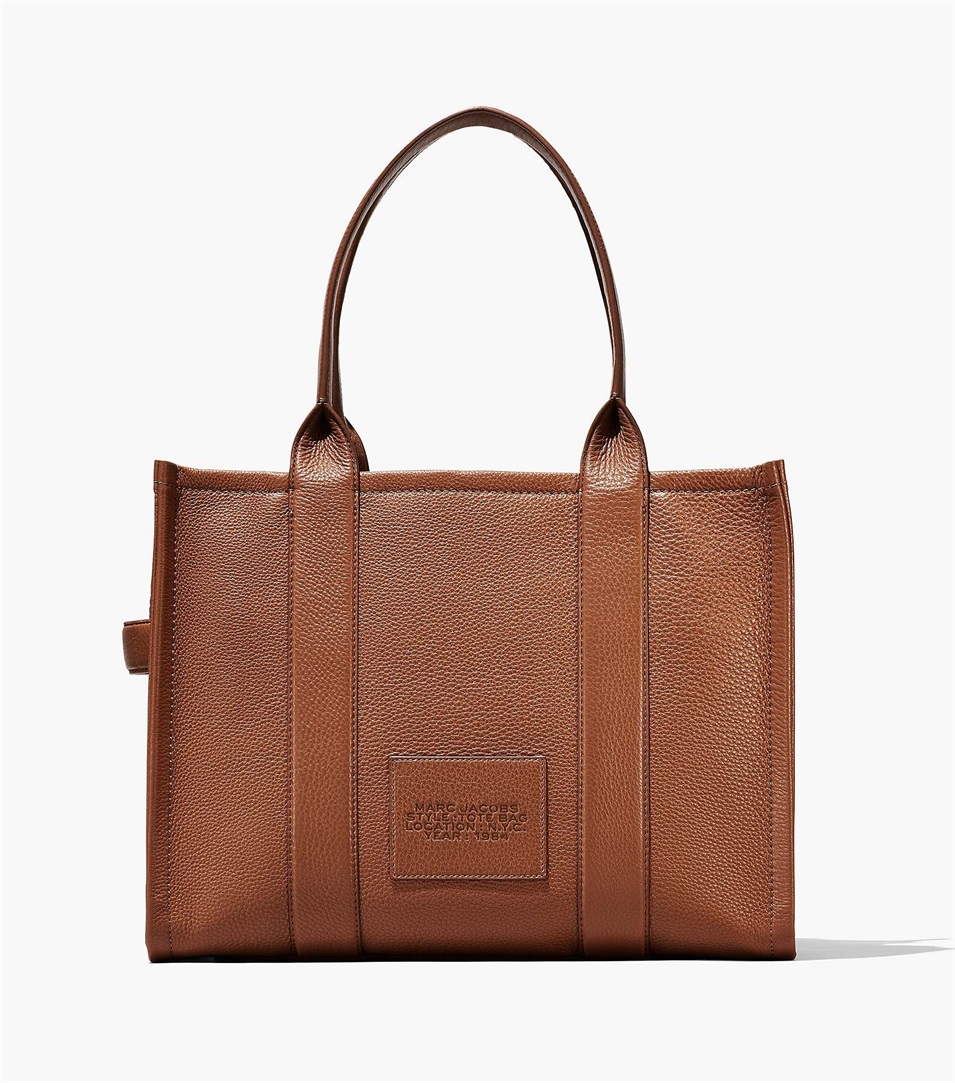 Bolso Tote Marc Jacobs The Leather Large Mujer Chocolate | Peru-37541