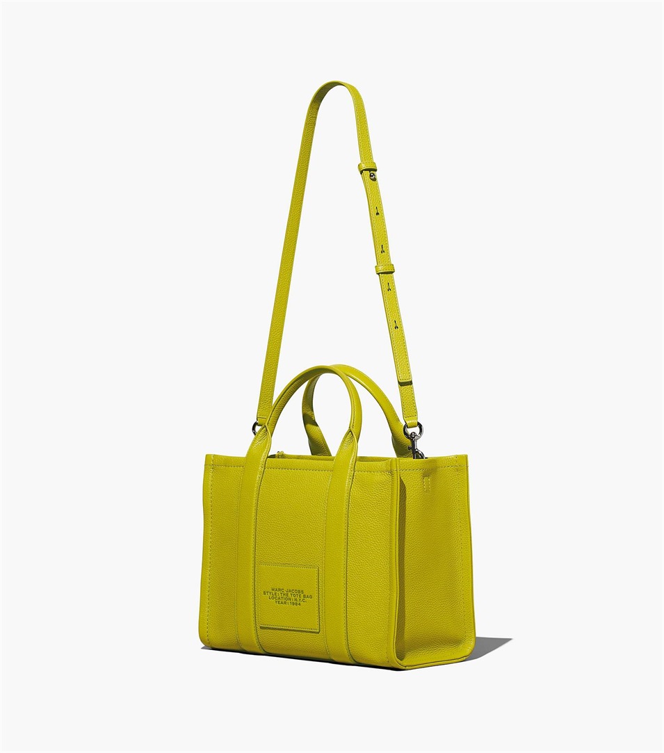 Bolso Tote Marc Jacobs The Leather Medium Mujer Verde | Peru-02387