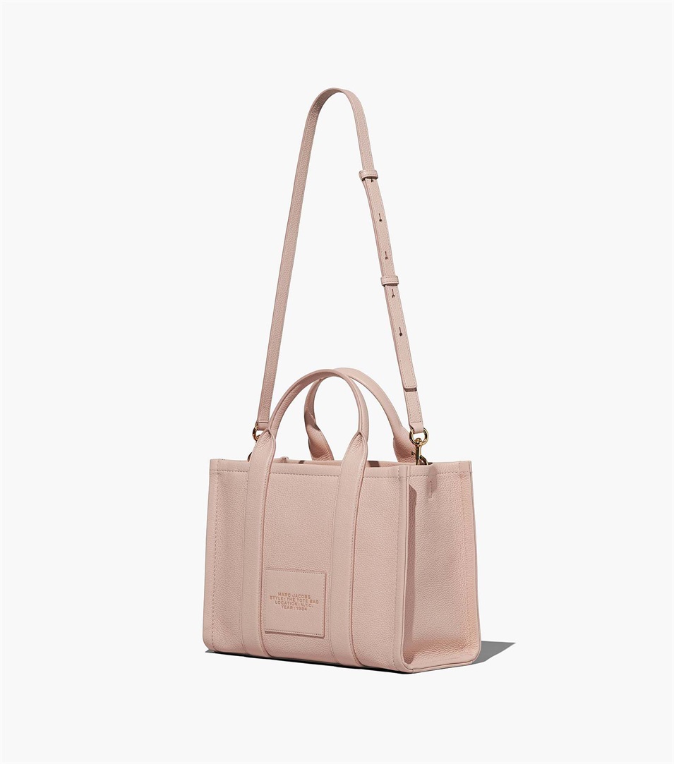 Bolso Tote Marc Jacobs The Leather Medium Mujer Rosas | Peru-52037