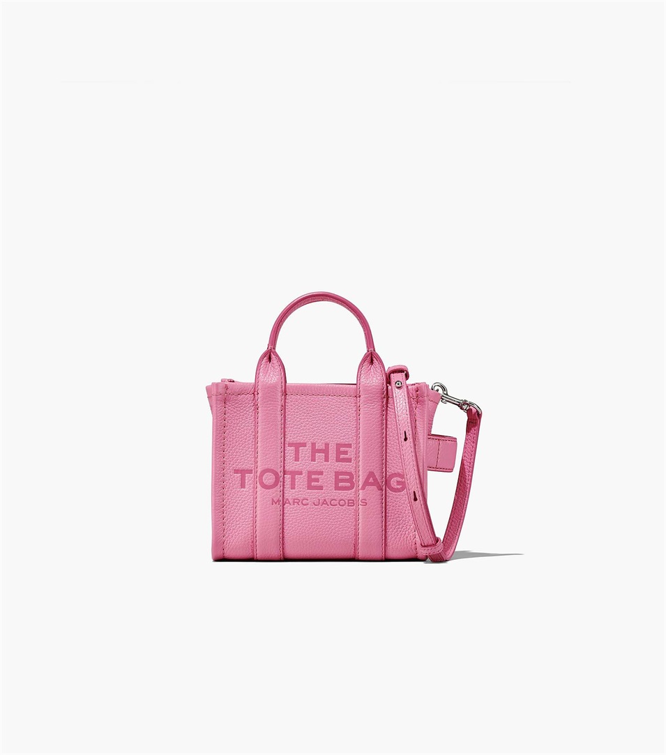 Bolso Tote Marc Jacobs The Leather Micro Mujer Rosas | Peru-23019