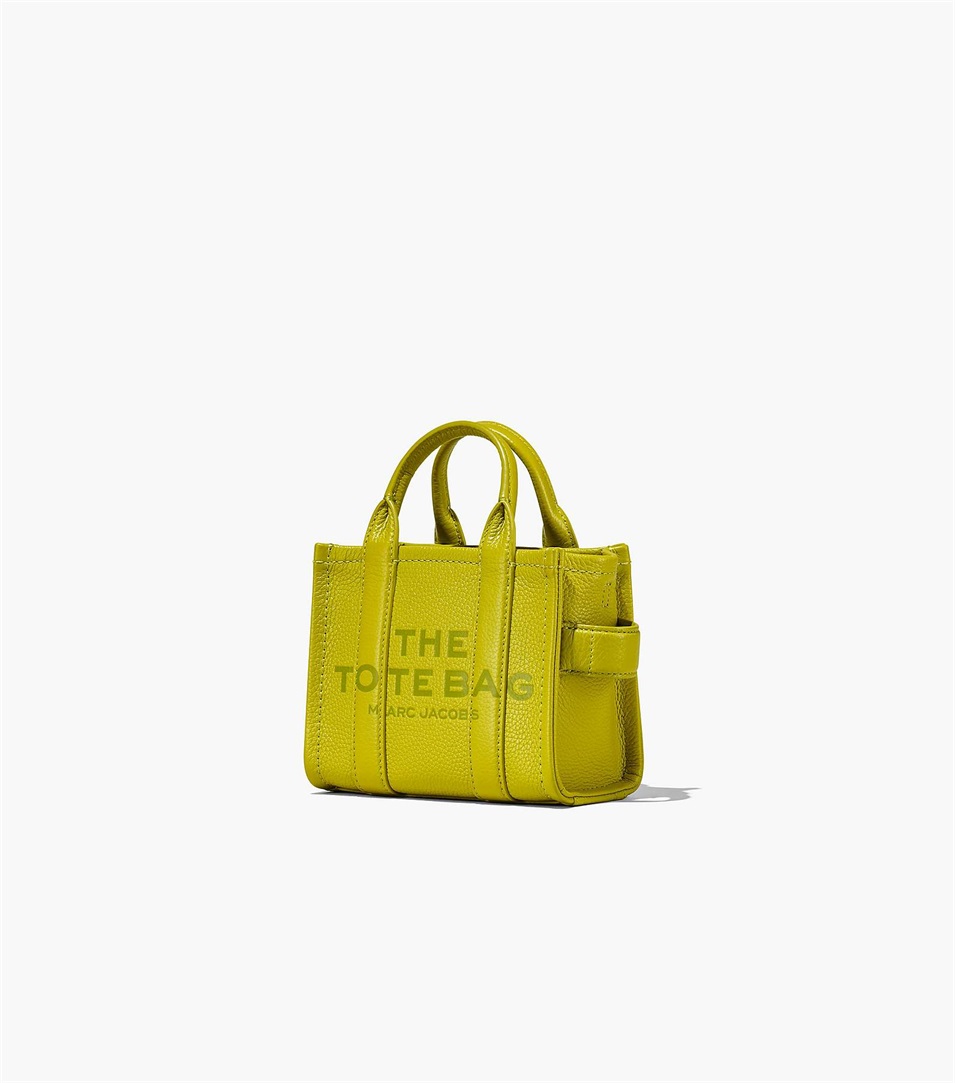 Bolso Tote Marc Jacobs The Leather Micro Mujer Verde | Peru-51702