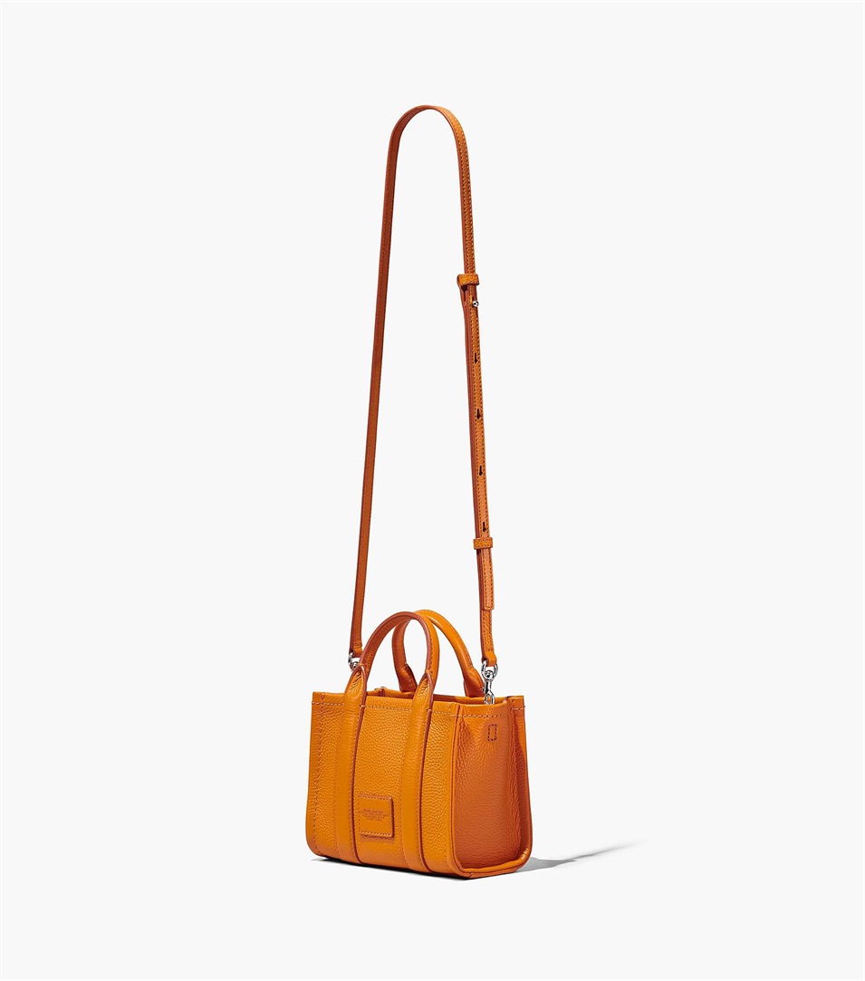 Bolso Tote Marc Jacobs The Leather Micro Mujer Naranjas | Peru-56437