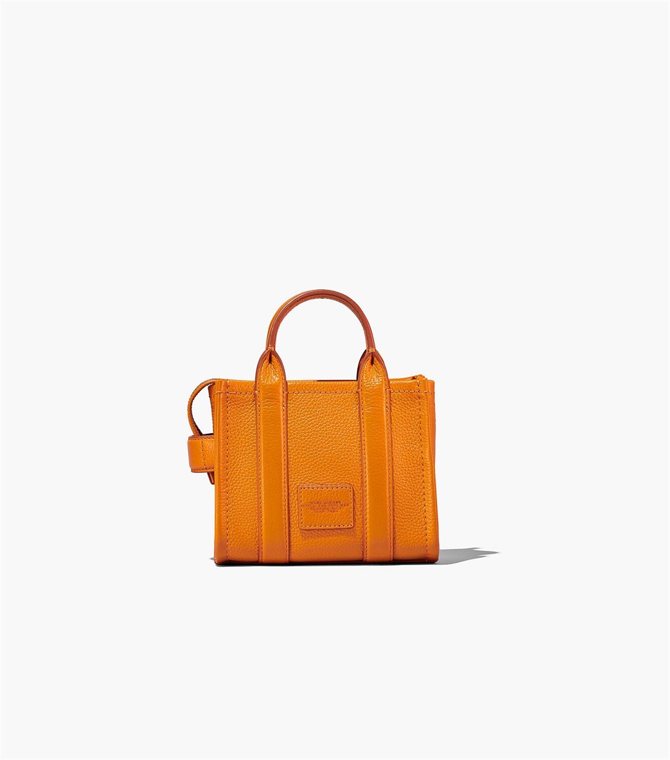 Bolso Tote Marc Jacobs The Leather Micro Mujer Naranjas | Peru-56437