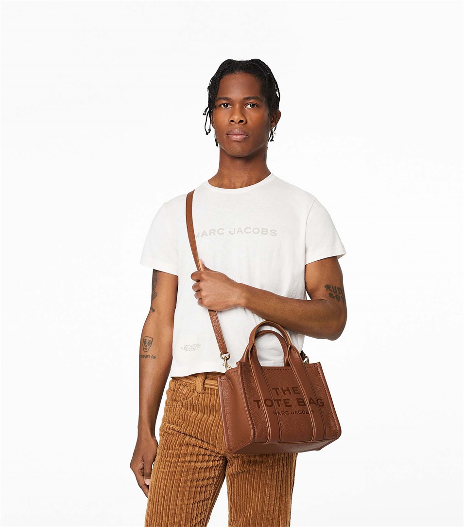 Bolso Tote Marc Jacobs The Leather Mini Mujer Chocolate | Peru-25430