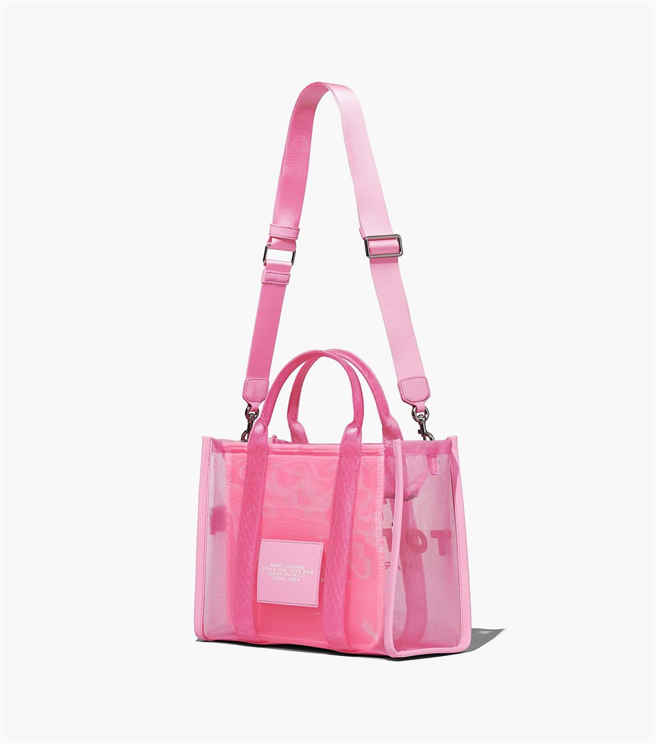 Bolso Tote Marc Jacobs The Mesh Medium Mujer Rosas | Peru-48357