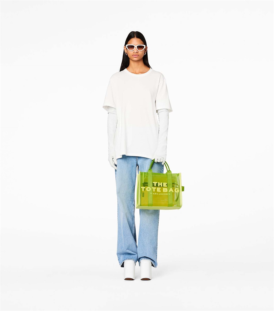 Bolso Tote Marc Jacobs The Mesh Medium Mujer Verde Claro | Peru-89407