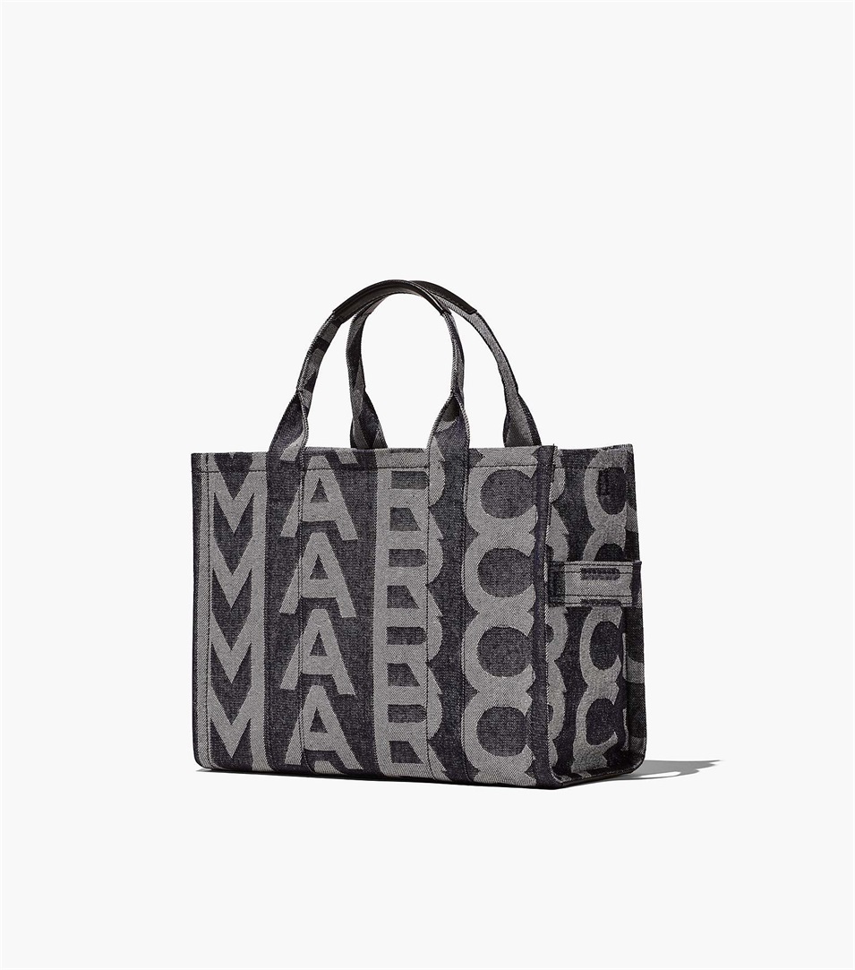 Bolso Tote Marc Jacobs The Monogram Denim Medium Mujer Azules | Peru-64182