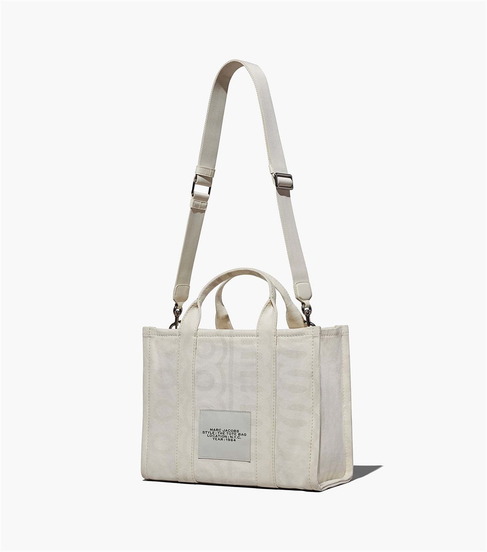 Bolso Tote Marc Jacobs The Outline Monogram Medium Mujer Blancas | Peru-57416