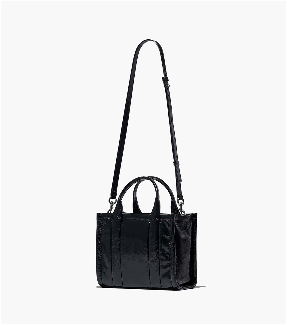 Bolso Tote Marc Jacobs The Shiny Crinkle Mini Mujer Negras | Peru-15936